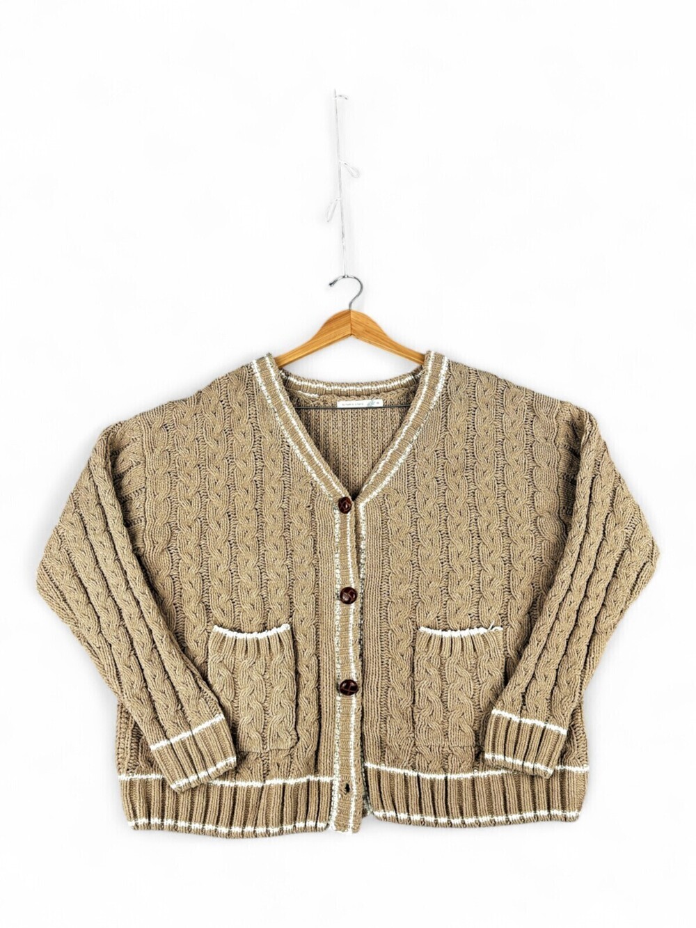 Altar'd State Cable Knit Button-Front Cardigan Sweater M
